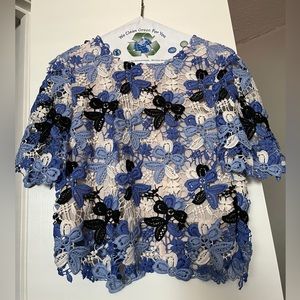 Bloomingdale’s Lucy Paris Eyelet Top XS